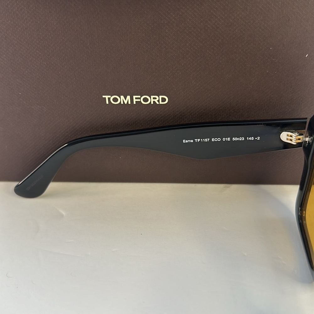 - 💯- New Authentic Tom Ford Esme FT1157 01E Black Yellow - Picture 16 of 16